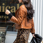 #94 CASACA DE CUERO /CHAQUETA JACKET CAMELL WOOD WOMAN 2024 - Image 5
