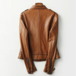 #94 CASACA DE CUERO /CHAQUETA JACKET CAMELL WOOD WOMAN 2024 - Image 3