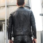 #136 CASACA DE CUERO /CHAQUETA JACKET BIKER SKIN BOTONES - Image 5