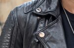 #136 CASACA DE CUERO /CHAQUETA JACKET BIKER SKIN BOTONES - Image 6