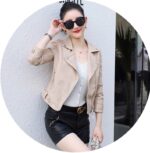 #107 CASACA DE CUERO /CHAQUETA JACKET BIKER BROCHE CINTURA - Image 15