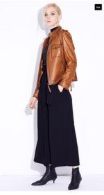 #93 CASACA DE CUERO /CHAQUETA JACKET POCKETS CAMELL WOMAN 2024 - Image 3