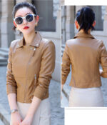 #107 CASACA DE CUERO /CHAQUETA JACKET BIKER BROCHE CINTURA - Image 3
