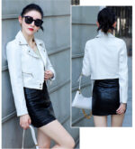 #108 CASACA DE CUERO /CHAQUETA JACKET BIKER BEIGE SKIN - Image 9