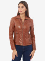 #104 CASACA DE CUERO /CHAQUETA JACKET CLASICA LOW MUJER 2024 - Image 12
