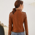 #92 CASACA DE CUERO /CHAQUETA JACKET CLASICA POCKETS WOMAN 2024 - Image 2
