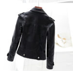 #83 CASACA DE CUERO /CHAQUETA JACKET BIKER NEGRA ELEGANTE 2024 - Image 3