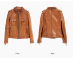 #93 CASACA DE CUERO /CHAQUETA JACKET POCKETS CAMELL WOMAN 2024 - Image 4