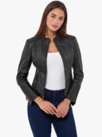 #102 CASACA DE CUERO /CHAQUETA JACKET SKIN CLASIC MUJER 2024 - Image 9