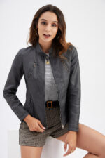 #88 CASACA DE CUERO /CHAQUETA JACKET CLASSIC ELEGANT WOMAN - Image 3