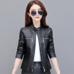 #105 CASACA DE CUERO /CHAQUETA JACKET CLASICA BOLSILLO GRANDE