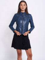 #103 CASACA DE CUERO /CHAQUETA JACKET CLASICA ROJO MUJER 2023 - Image 9