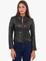 #102 CASACA DE CUERO /CHAQUETA JACKET SKIN CLASIC MUJER 2024 - Image 4