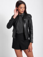 #103 CASACA DE CUERO /CHAQUETA JACKET CLASICA ROJO MUJER 2023 - Image 6