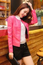 #84 CASACA DE CUERO /CHAQUETA JACKET ROUND NECK WOMAN 2024 - Image 6