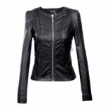 #84 CASACA DE CUERO /CHAQUETA JACKET ROUND NECK WOMAN 2024 - Image 2