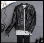 #110 CASACA DE CUERO /CHAQUETA JACKET BASIC SEWING BRAZO - Image 4