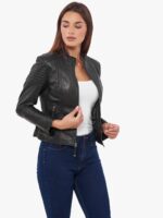 #102 CASACA DE CUERO /CHAQUETA JACKET SKIN CLASIC MUJER 2024 - Image 10