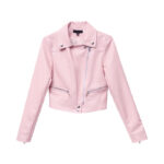 #108 CASACA DE CUERO /CHAQUETA JACKET BIKER BEIGE SKIN - Image 4