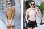 #107 CASACA DE CUERO /CHAQUETA JACKET BIKER BROCHE CINTURA - Image 4