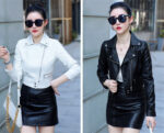#108 CASACA DE CUERO /CHAQUETA JACKET BIKER BEIGE SKIN - Image 10