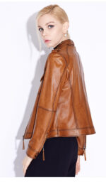 #93 CASACA DE CUERO /CHAQUETA JACKET POCKETS CAMELL WOMAN 2024 - Image 7