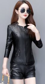 #99 CASACA DE CUERO /CHAQUETA JACKET CUT CLASICA WOMAN 2025 - Image 4