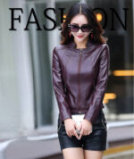 #100 CASACA DE CUERO /CHAQUETA JACKET CLASICA ELEGANTE WOMAN 2024 - Image 3