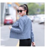 #91 CASACA DE CUERO /CHAQUETA JACKET CLASICA WOMAN 2024 - Image 9