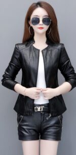 #99 CASACA DE CUERO /CHAQUETA JACKET CUT CLASICA WOMAN 2025 - Image 9