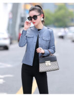 #91 CASACA DE CUERO /CHAQUETA JACKET CLASICA WOMAN 2024 - Image 6