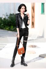 #101 CASACA DE CUERO /CHAQUETA JACKET BIKER SKIN 2025 WOMAN - Image 2