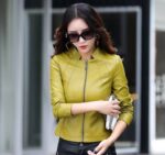 #100 CASACA DE CUERO /CHAQUETA JACKET CLASICA ELEGANTE WOMAN 2024 - Image 9