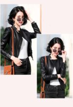 #101 CASACA DE CUERO /CHAQUETA JACKET BIKER SKIN 2025 WOMAN - Image 3