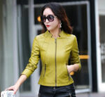 #100 CASACA DE CUERO /CHAQUETA JACKET CLASICA ELEGANTE WOMAN 2024 - Image 10