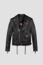 #134 CASACA DE CUERO /CHAQUETA JACKET BIKER VINTAGE LOW
