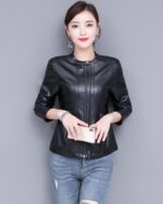 #96 CASACA DE CUERO /CHAQUETA JACKET CUT CLASIC WOMAN 2024 - Image 5