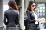 #100 CASACA DE CUERO /CHAQUETA JACKET CLASICA ELEGANTE WOMAN 2024 - Image 5