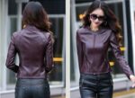 #100 CASACA DE CUERO /CHAQUETA JACKET CLASICA ELEGANTE WOMAN 2024 - Image 6