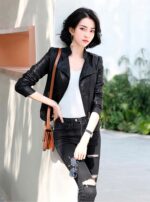 #101 CASACA DE CUERO /CHAQUETA JACKET BIKER SKIN 2025 WOMAN - Image 9