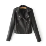 #113 CASACA DE CUERO /CHAQUETA JACKET BIKER DOBLE CIERRE 2024 - Image 2