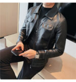 #139 CASACA DE CUERO /CHAQUETA JACKET CLASIC MORDENO FOR MEN 2024 - Image 12
