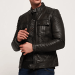 #130 CASACA DE CUERO /CHAQUETA JACKET CLASIC BOLSILLOS FOR MEN