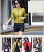 #100 CASACA DE CUERO /CHAQUETA JACKET CLASICA ELEGANTE WOMAN 2024 - Image 8