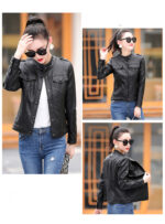#91 CASACA DE CUERO /CHAQUETA JACKET CLASICA WOMAN 2024 - Image 5