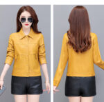 #109 CASACA DE CUERO /CHAQUETA JACKET BASIC BOLSILLO GRANDE - Image 8