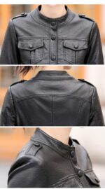 #91 CASACA DE CUERO /CHAQUETA JACKET CLASICA WOMAN 2024 - Image 18