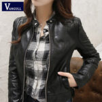 #110 CASACA DE CUERO /CHAQUETA JACKET BASIC SEWING BRAZO - Image 7