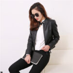 #110 CASACA DE CUERO /CHAQUETA JACKET BASIC SEWING BRAZO - Image 2