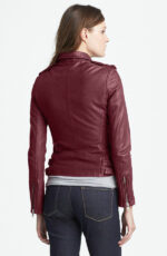 #85 CASACA DE CUERO /CHAQUETA JACKET COLOR VINO WOMAN 2024 - Image 2